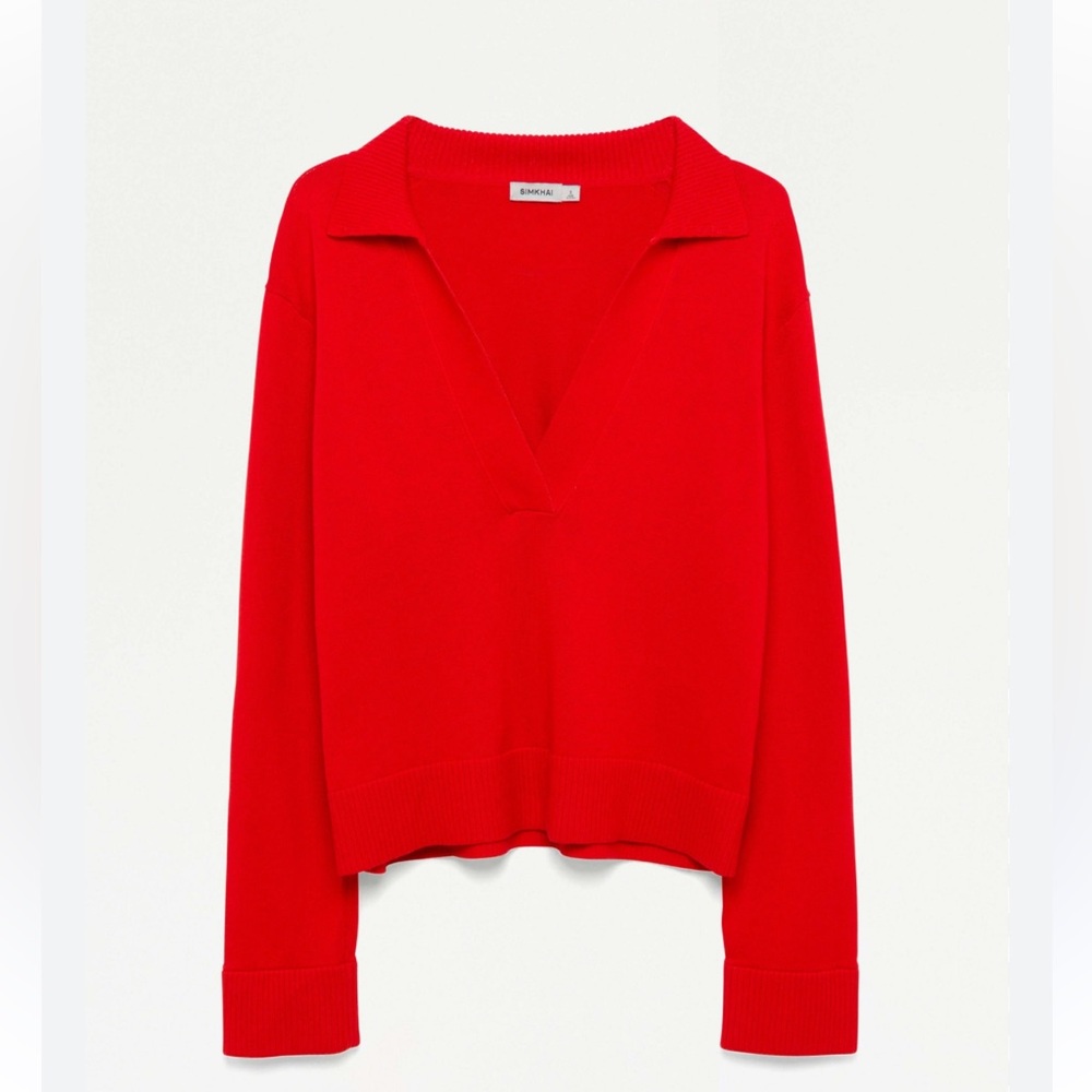 Simkhai Red Vernis Long Polo